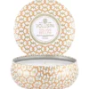 VoluspaItalian Bellini Maison Blanc 3-Wick in Decorative Tin 40h