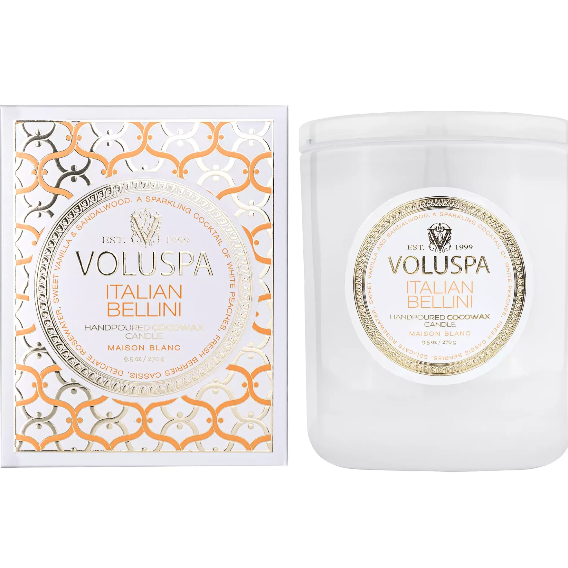 VoluspaItalian Bellini Maison Blanc Boxed Candle 60h