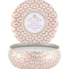 VoluspaSaijo Persimmon Maison Blanc 3-Wick in Decorative Tin 40h