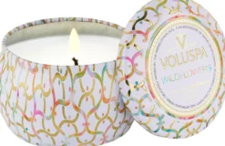 VoluspaWildflowers Decorative Tin Candle 25h