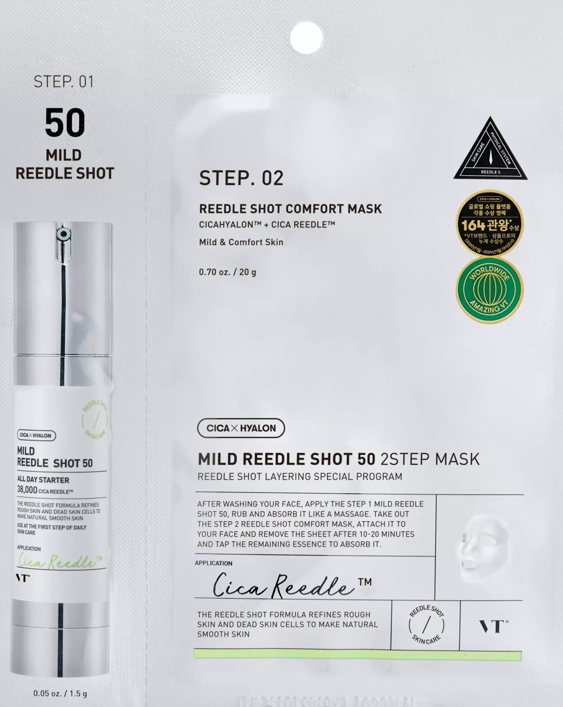 VT Cosmetics Mild Reedle Shot 50 2-step Mask