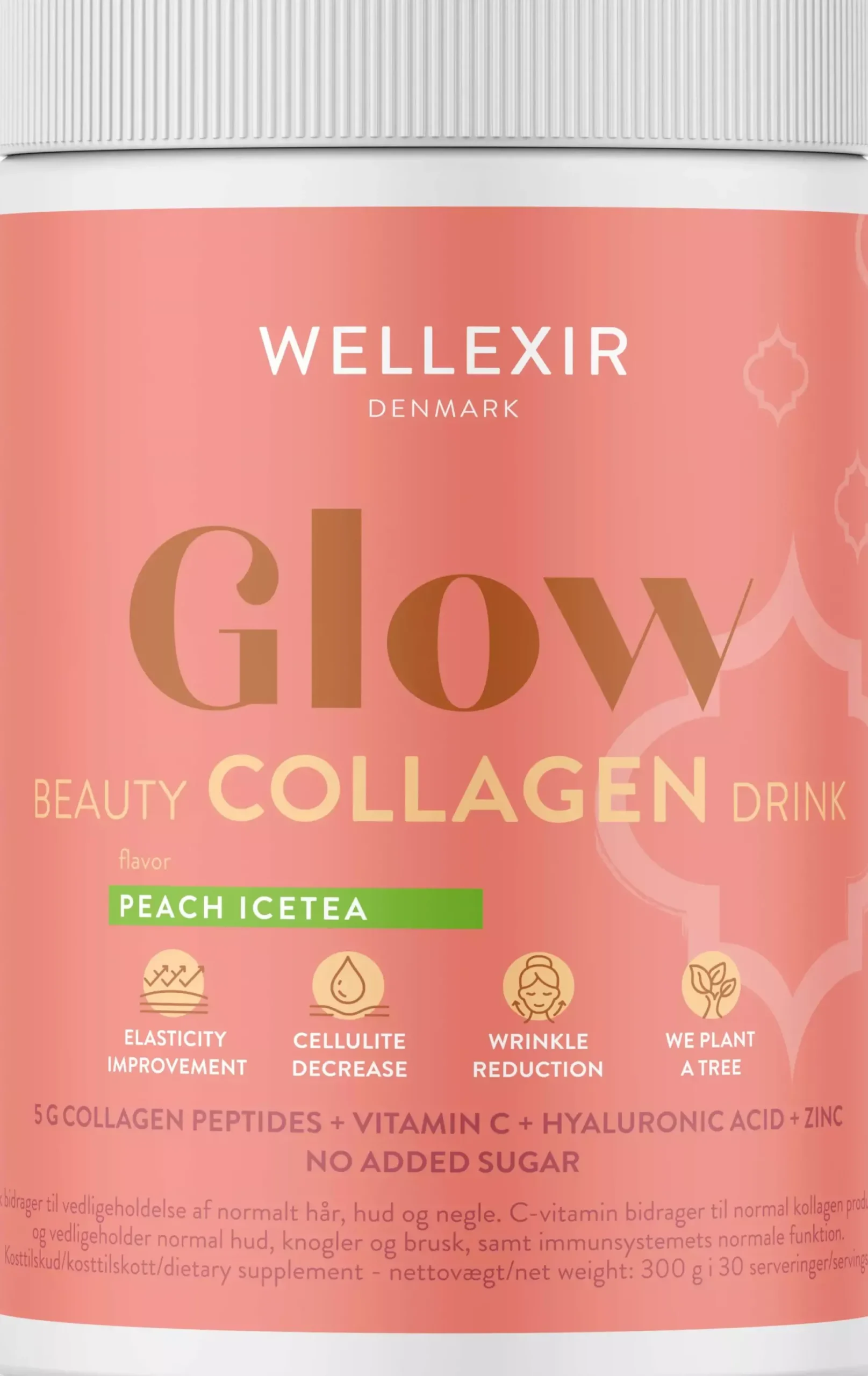 WellexirGlow Beauty Collagen Drink Peach Ice Tea 360 g
