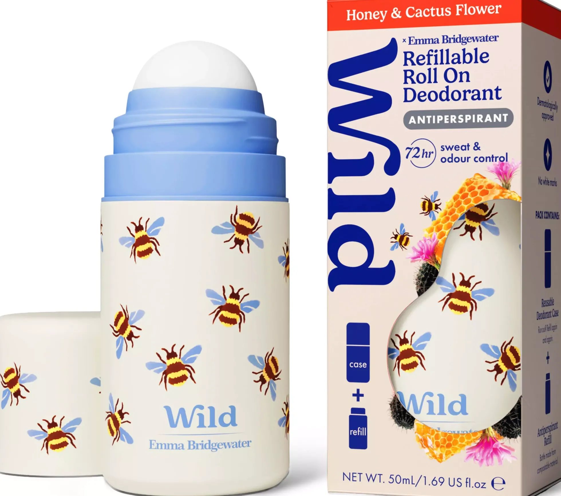 Wild Deo Roll On Bee Case Honey & Cactus Flower 50 ml