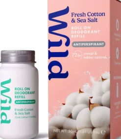 Wild Deo Roll On Refill Fresh Cotton Sea Salt 50 ml