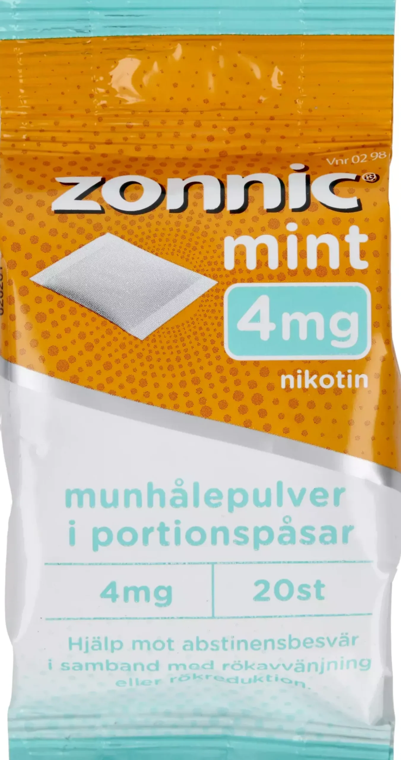 Zonnic Mint Munhålepulver Portionspåse 4mg 20 st